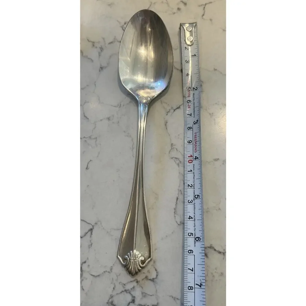 Vtg Rogers Oneida 1811 King James Silverplate Dinner Spoons Set‎ of 2 Flatware